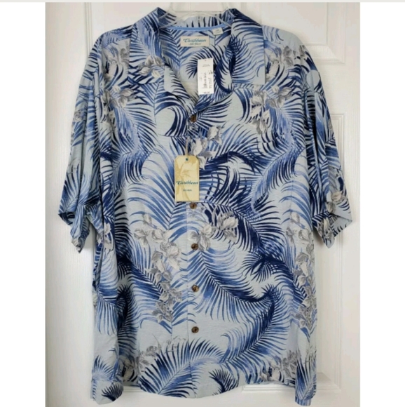 Roundtree & Yorke Other - 💗Roundtree & tree silk blend tropical shirt big